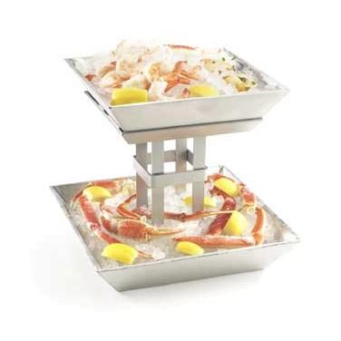 Cal-Mil 1563-2 Mission Two-Tiered Aluminum Ice Display
