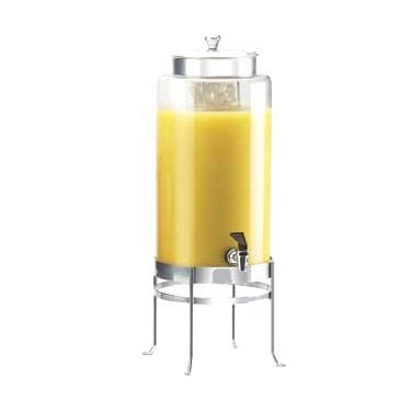 Cal-Mil 1580-3-13 3 Gallon Black Soho Glass Beverage Dispenser with Ice Chamber