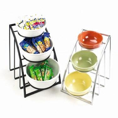 Cal-Mil 1712-10-13 Mission 10" Black Round Bowl Display Stand