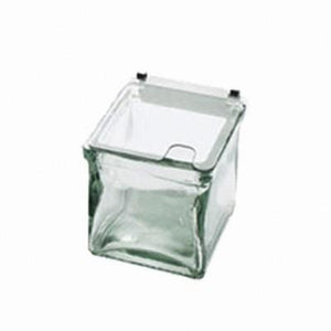 Cal-Mil 1807-N Notched Lid with Metal Hinge For 4 X 4" Glass Jars