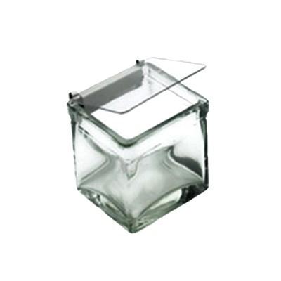 Cal-Mil 1807 Lid, Solid, Clear, Stainless Steel Hinge