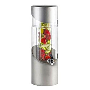 Cal-Mil 1990-3INF-55 3 Gallon Round Stainless Steel Beverage Dispenser with Infusion Chamber