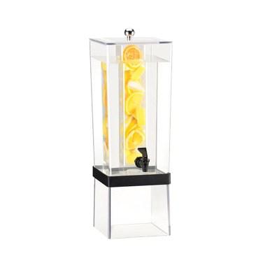 Cal-Mil 2016INF-13 3 Gallon Econo Beverage Dispenser with Infusion Chamber - Drip Tray, Black