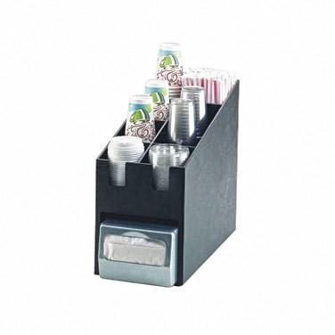Cal-Mil 2046 Classic Cup / Lid / Straw Organizer with Napkin Dispenser Slot