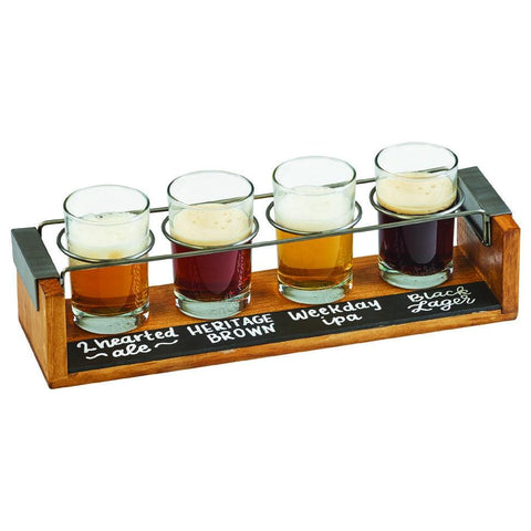 Cal-Mil 22011-99 4-Hole Taster Flight with Chalkboard Front