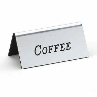 Cal-Mil 228-1-010 Beverage Tent Sign (Coffee), Silver