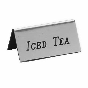 Cal-Mil 228-5-010 Beverage Tent Sign (Iced Tea), Silver