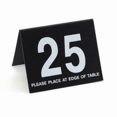 Cal-Mil 234-13 Black/White Double-Sided Number Tents 1-25