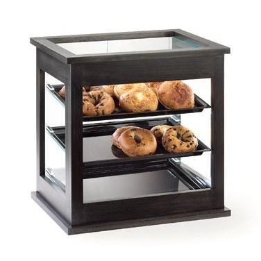 Cal-Mil 284-96 Three Tier Midnight Bamboo Display Case with Rear Door
