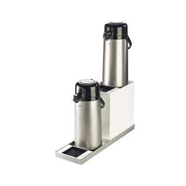 Cal-Mil 3008-55 2 Tier In-Line Airpot Stand - 2 Drip Trays,Stainless