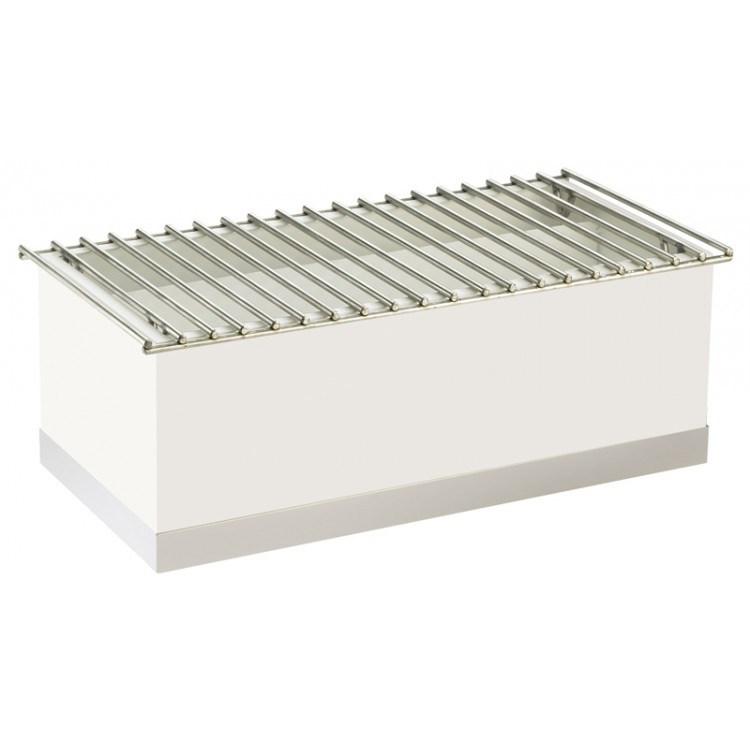 Cal-Mil 3012-55 Luxe Chafer Alternative, White, Stainless Steel