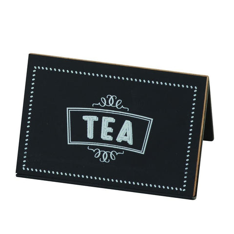 Cal-Mil 3047-4 Chalkboard Beverage Sign with "Tea" Print