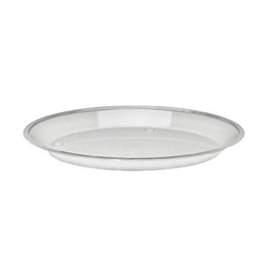 Cal-Mil 315-10-12 10" Round Turn N Serve Shallow Tray, Clear Acrylic