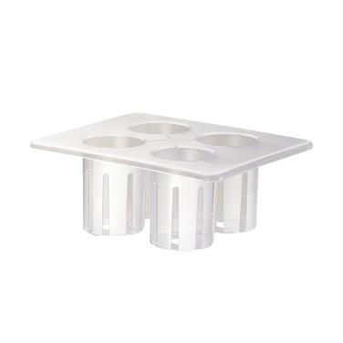 Cal-Mil 3300-RACK 4 Compartment Salad Dressing Caddy - Polycarbonate, Clear