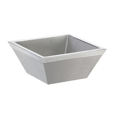 Cal-Mil 3326-10-55 10" Square Stainless Steel Cold Concept Bowl - 4"H