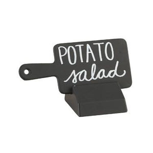 Cal-Mil 3345-13SIGN Black Write-On Paddle Sign - 4.5" X 2"