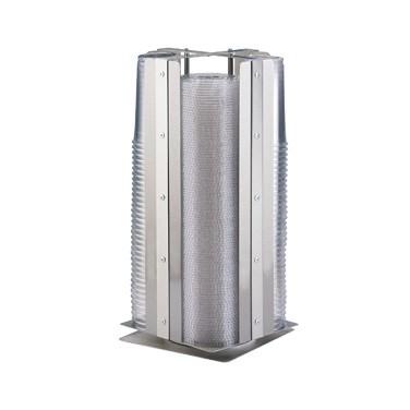 Cal-Mil 3393-55 Urban Stainless Steel Revolving Cup / Lid Organizer