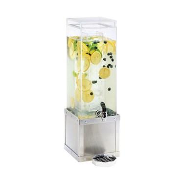 Cal-Mil 3394-3-55 Urban 3 Gallon Stainless Steel Beverage Dispenser with Ice Chamber