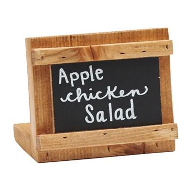Cal-Mil 3489-23-99 Tabletop Write-On Sign - 3.5" X 2", Reclaimed Wood
