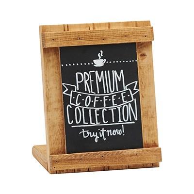 Cal-Mil 3489-46-99 Tabletop Write-On Sign - 4" X 6", Reclaimed Wood