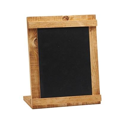 Cal-Mil 3489-811-99 8.5" X 11" Madera Chalkboard Stand with Black Chalkboard, Reclaimed Wood Frame
