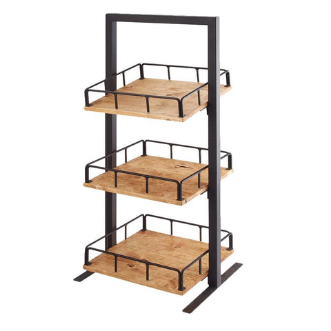 Cal-Mil 3494-3-99 12" Square Madera 3-Tier Merchandiser - 31"H