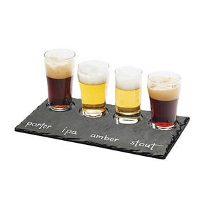Cal-Mil 3500-65M Write-On Taster Tray with (4) Cut-Outs - 11.75" X 5", Melamine, Faux Slate
