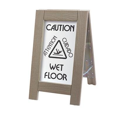 Cal-Mil 3504 Double-Sided Outdoor Wet Floor Sign - 12"W X 22"H, Composite