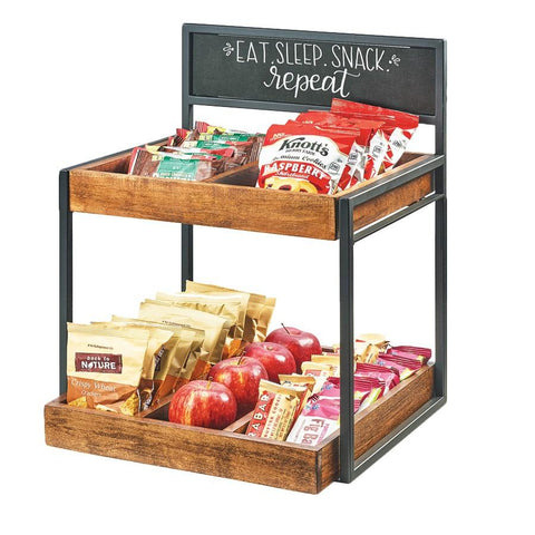 Cal-Mil 3607-13 Two Tier Merchandiser with Chalkboard Sign