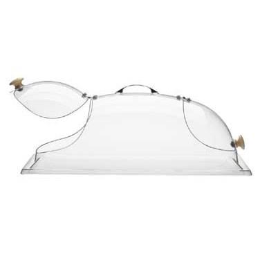 Cal-Mil 361-12 Chafer Display Cover Dome with 2 Hinged Doors, Clear Heat Resistant Polycarbonate