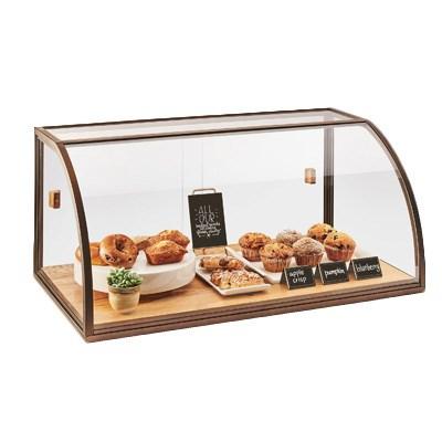 Cal-Mil 3611 Sierra 3 Tier Full-Service Pastry Display Case with Sliding Doors - Antique Metal Frame, Acrylic