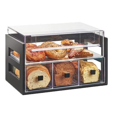 Cal-Mil 3624-96 4 Section Pastry Display Case - Midnight Bamboo/Acrylic
