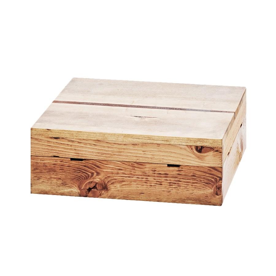 Cal-Mil 3628-4-99 Madera Rustic Pine Square Crate Riser - 4