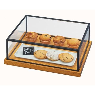 Cal-Mil 3648-1520-99 Madera Pastry Presentation Case with Lift-Off Lid - 8"H, Metal/Reclaimed Wood