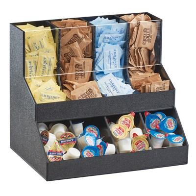 Cal-Mil 3690-13 Condiment Organizer with (8) Bins, ABS Plastic, Black