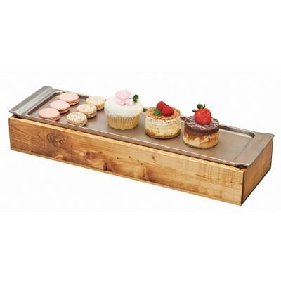 Cal-Mil 3699-623-99 Cold Concept Cooling Base - 7.75"D, Reclaimed Wood