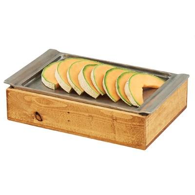 Cal-Mil 3699-915-99 Cold Concept Cooling Base - 10.25"D, Reclaimed Wood