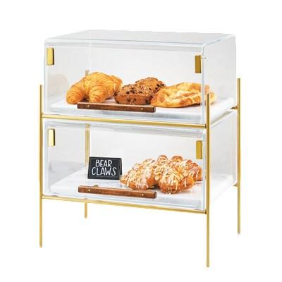 Cal-Mil 3706-1511-46 Mid-Century 16.25"W Pastry Case with Brass Frame
