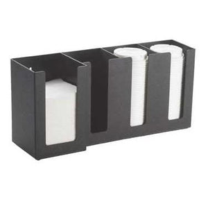 Cal-Mil 376-13 Lid Organizer with (3) 4" & (1) 5" Sections, Black