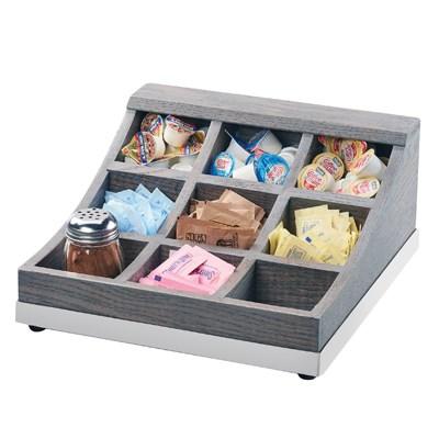 Cal-Mil 3801-83 Condiment Organizer with (9) Bins, Gray