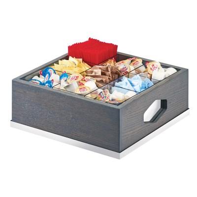 Cal-Mil 3809-83 Condiment Organizer with (9) Bins, Gray