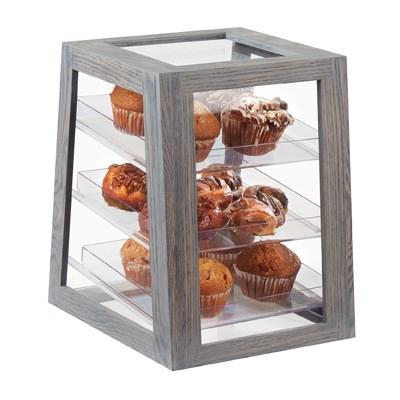 Cal-Mil 3830-83 Ashwood Gray Oak 3-Tier Removable Tray Display Case
