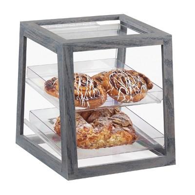 Cal-Mil 3832-83 Ashwood Gray Oak 2-Tier Removable Tray Display Case