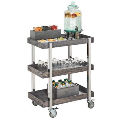 Cal-Mil 3834-83 Ashwood Gray Oak 3-Tier Beverage Cart
