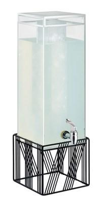 Cal-Mil 4102-3-13 3 Gallon Portland Beverage Dispenser - Drip Tray, Spigot, Acrylic, Wire, Black