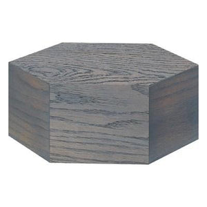 Cal-Mil 435-5-83 Ashwood Hexagon Oak Wood Riser - 12" X 5", Gray Wash