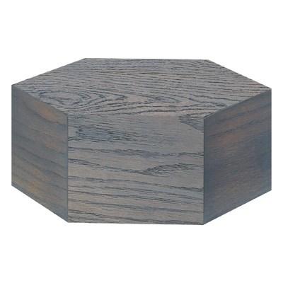 Cal-Mil 435-5-83 Ashwood Hexagon Oak Wood Riser - 12" X 5", Gray Wash