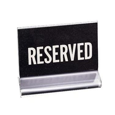 Cal-Mil 500 "Reserved" Tabletop Menu Card Holder - 4.5" X 3.5", Acrylic, Clear