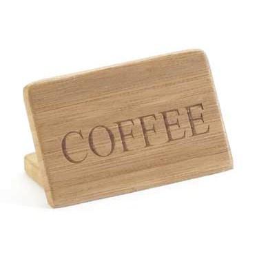 Cal-Mil 606-1 "Coffee" Table Sign - 2" X 3", Bamboo