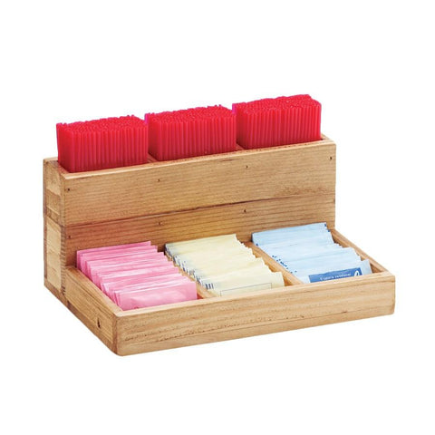 Cal-Mil 796-99 6 Compartment Condiment Organizer, Reclaimed Wood